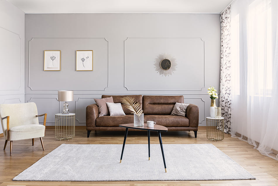 Quelle couleur de tapis va avec un canapé marron ? - Paillasson.shop