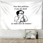 Tapis mural humoristique Coluche - Vignette | Paillasson.shop