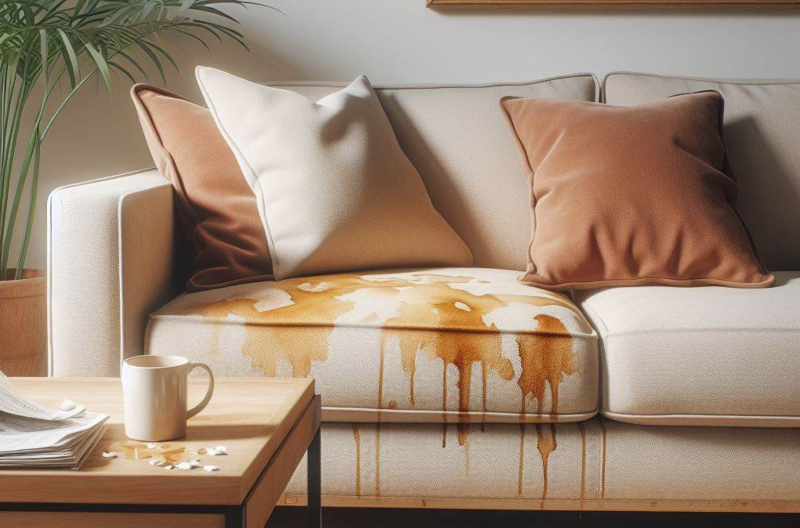 Comment nettoyer les auréoles sur un canapé en tissus ?