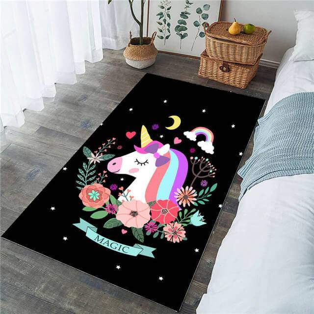 Décorer son sol avec magie, le tapis licorne
