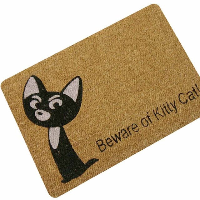Paillasson attention au chat - Paillasson.shop