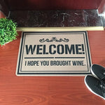 Paillasson J'espère que tu as amené du vin - Vignette | Paillasson.shop