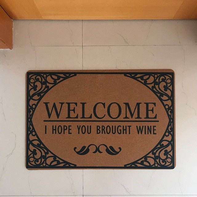 Paillasson J'espère que tu as amené du vin - Paillasson.shop
