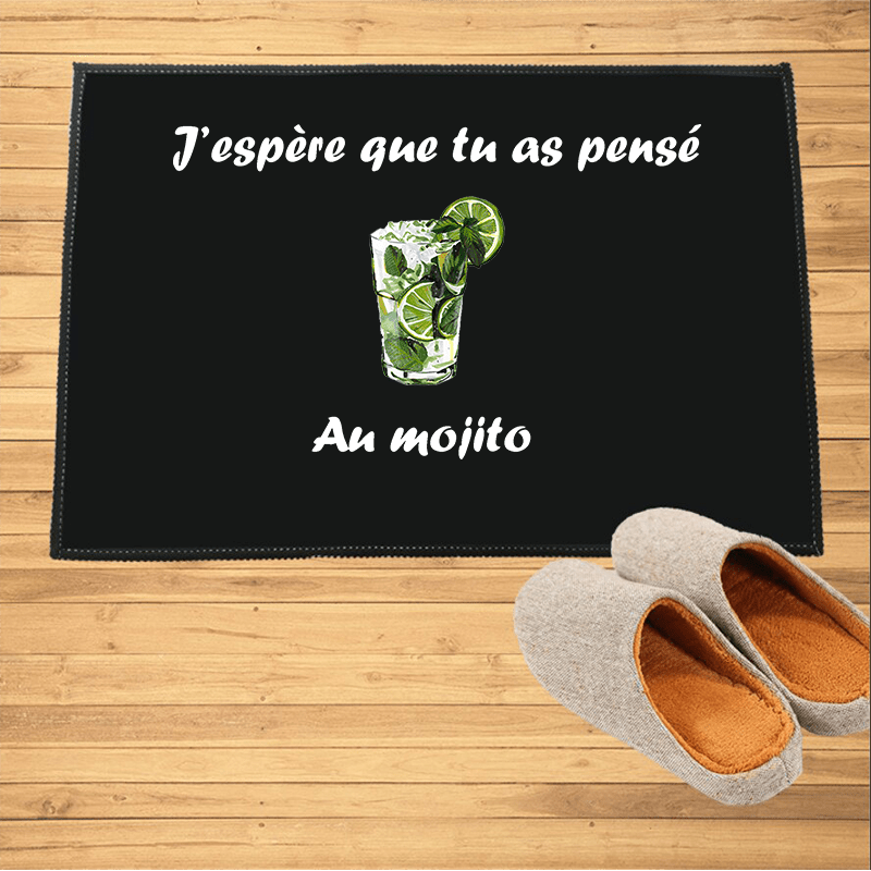 Paillasson J'espère que tu as pensé au Mojito - Paillasson.shop