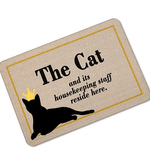 Paillasson le chat et son personnel de maison - Vignette | Paillasson.shop