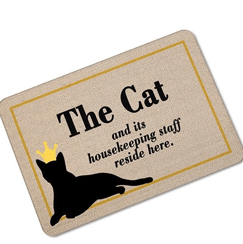 Paillasson le chat et son personnel de maison - Paillasson.shop