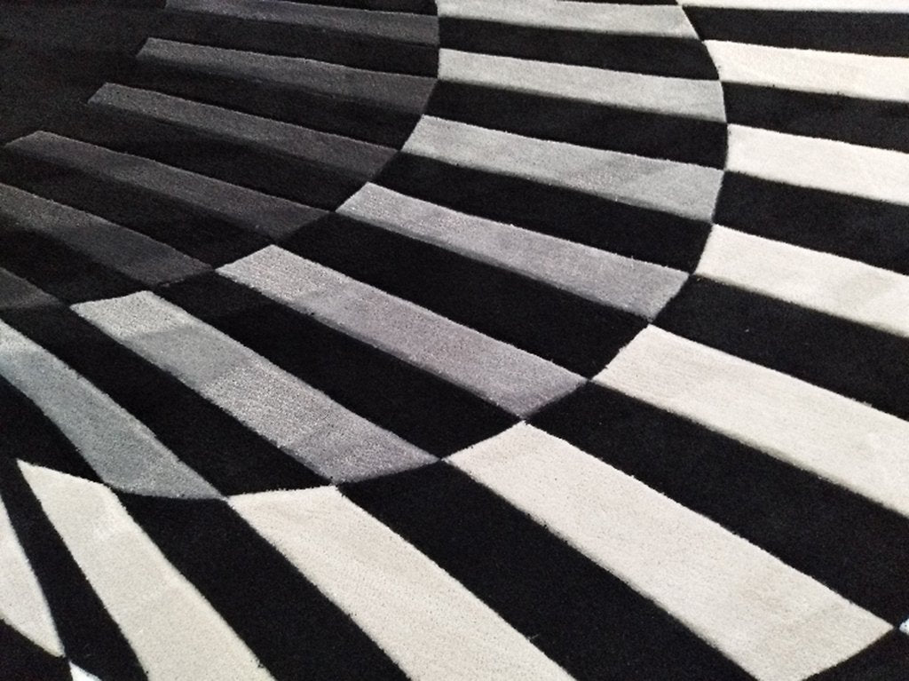 Paillasson noir et blanc illusion - Paillasson.shop