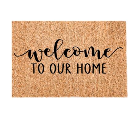 Paillasson personnalisé bienvenue chez nous - Paillasson.shop