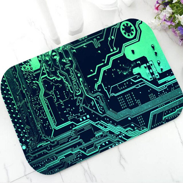 Paillassons Geek Circuit imprimé d'ordinateur - Paillasson.shop