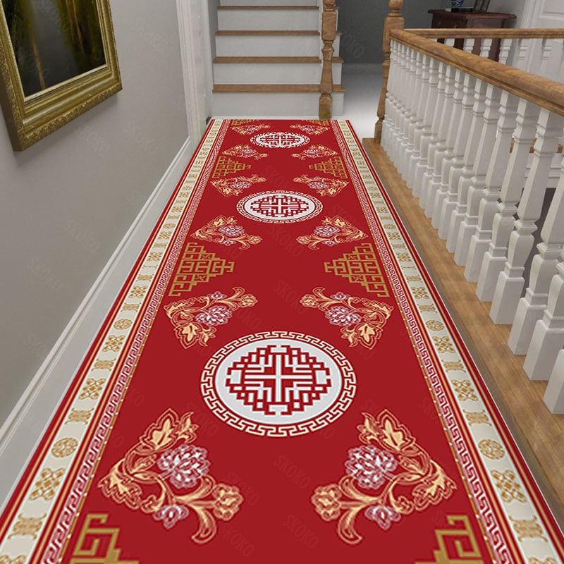 Tapis chinois rouge