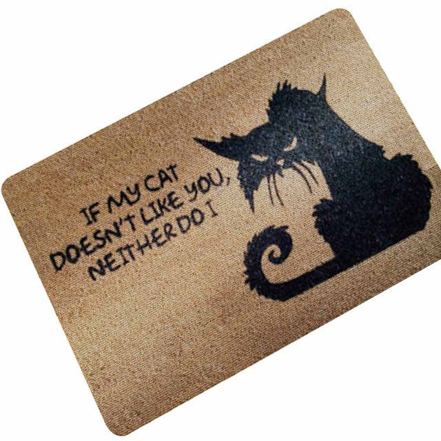 Paillasson humoristique : chat pas content - Paillasson.shop