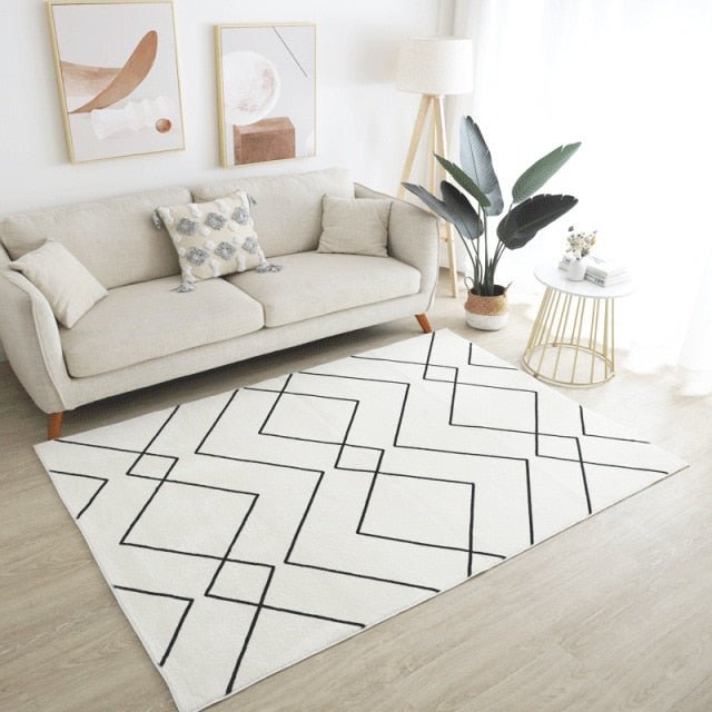 Tapis berbère noir et blanc - Paillasson.shop