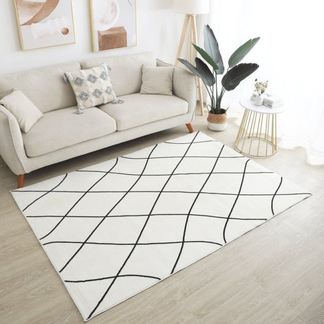 Tapis berbère noir et blanc - Paillasson.shop