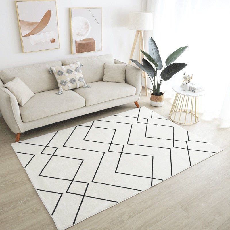 Tapis berbère noir et blanc - Paillasson.shop