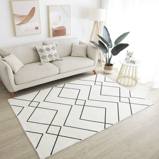 Tapis berbère noir et blanc - Paillasson.shop