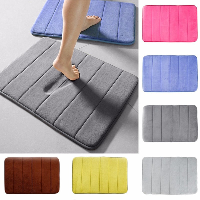 Tapis de bain antidérapant en mousse à mémoire de forme - Paillasson.shop