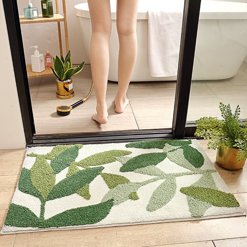 Tapis de bain feuille - Paillasson.shop