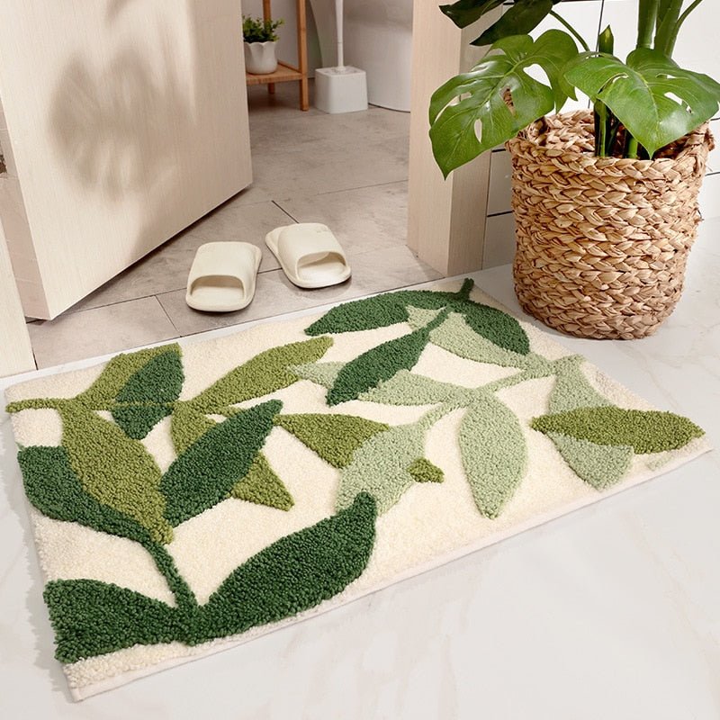Tapis de bain feuille - Paillasson.shop