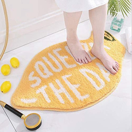 Tapis de bain jaune citron - Paillasson.shop