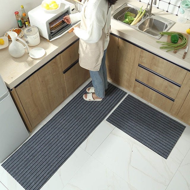 Tapis de cuisine gris - Paillasson.shop