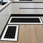 Tapis de cuisine noir et blanc - Vignette | Paillasson.shop