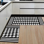Tapis de cuisine noir et blanc - Vignette | Paillasson.shop
