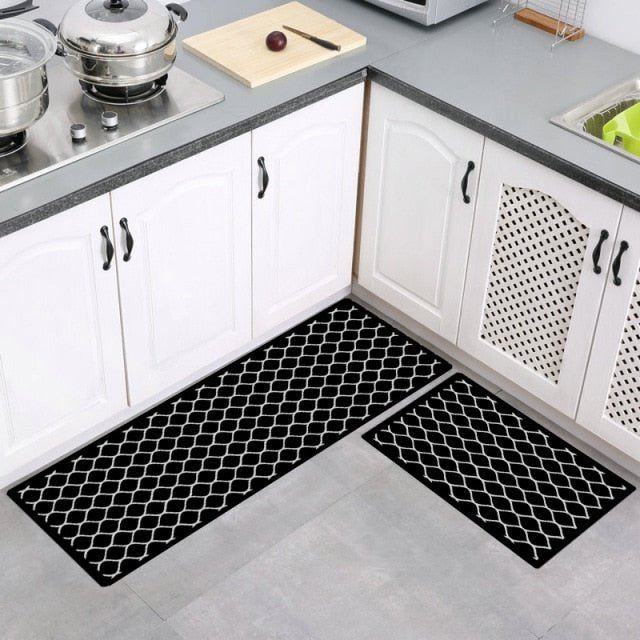 Tapis de cuisine noir - Paillasson.shop
