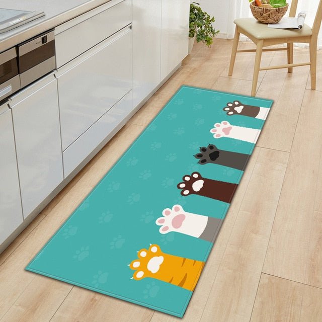 Tapis de cuisine pattes de chats - Paillasson.shop