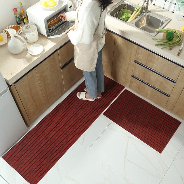Tapis de cuisine rouge - Paillasson.shop