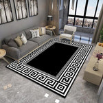 Tapis de salon noir et blanc - Vignette | Paillasson.shop