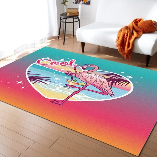 Tapis flamant rose - Paillasson.shop