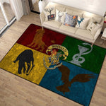 Tapis Harry Potter animaux des maisons de Poudlard - Vignette | Paillasson.shop