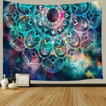Tapis mural aquarel mandala spatial - Vignette | Paillasson.shop