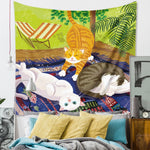 Tapis mural chats - Vignette | Paillasson.shop