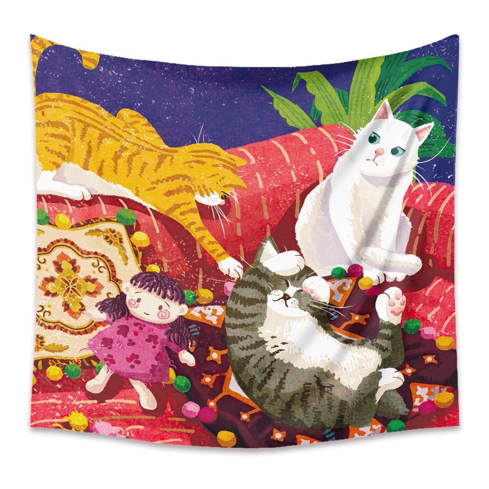 Tapis mural chats - Paillasson.shop