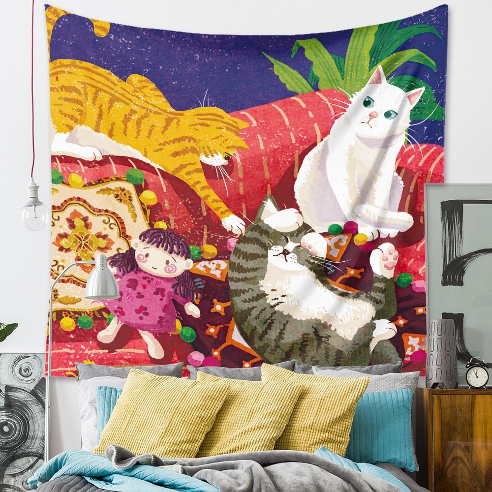 Tapis mural chats - Paillasson.shop