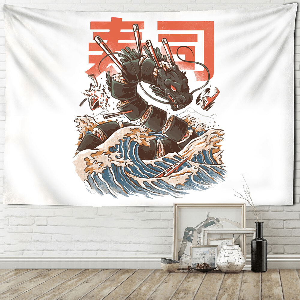 Tapis mural Dragon Sushis - Paillasson.shop