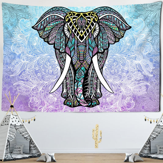 Tapis mural éléphant Indien - Paillasson.shop