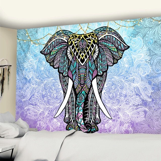 Tapis mural éléphant Indien - Paillasson.shop