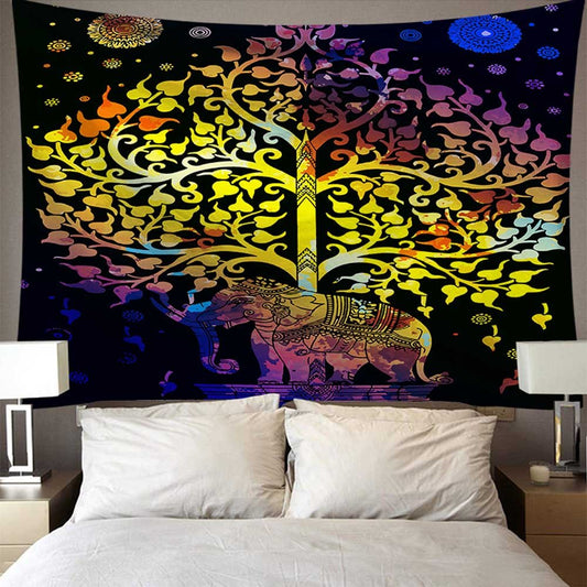 Tapis mural indien - Arbre sacré - Paillasson.shop