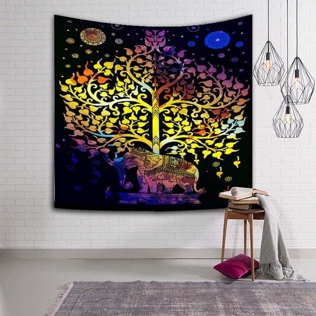 Tapis mural indien - Arbre sacré - Paillasson.shop