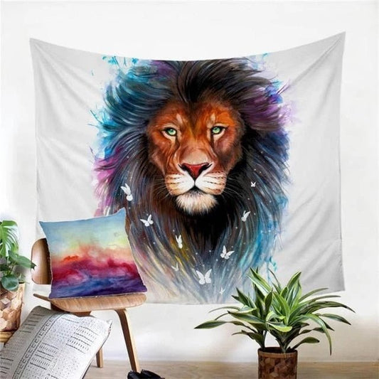 Tapis mural lion - Paillasson.shop