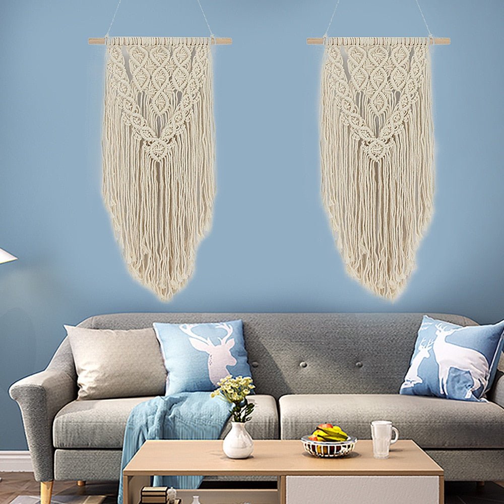 Tapis mural macramé bohèmien - Paillasson.shop