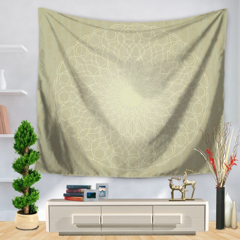 Tapis mural mandala Khaki - Paillasson.shop