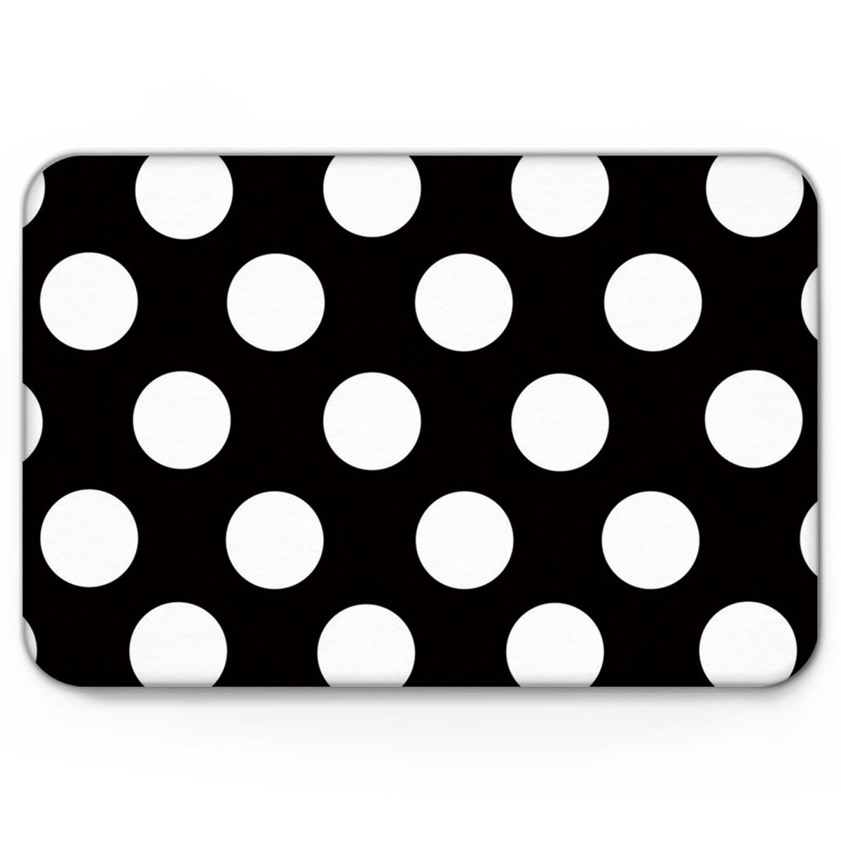 Tapis noir et blanc à petits poids - Paillasson.shop