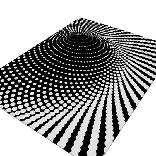 Tapis noir et blanc design - Paillasson.shop