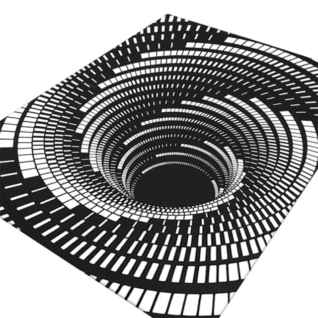 Tapis noir et blanc design - Paillasson.shop