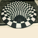 Tapis rond noir et blanc - Vignette | Paillasson.shop