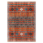 Tapis turc géométrique orange - Vignette | Paillasson.shop