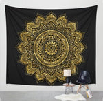 Tenture murale mandala doré - Vignette | Paillasson.shop